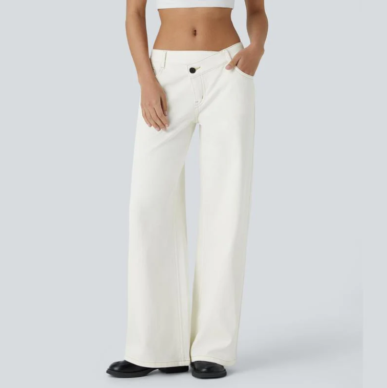 Lunara Asymmetric Wide-Leg Jeans