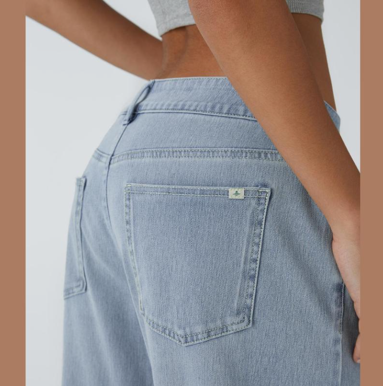 Lunara Asymmetric Wide-Leg Jeans